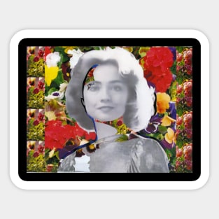 Hillary Clinton Floral Sticker